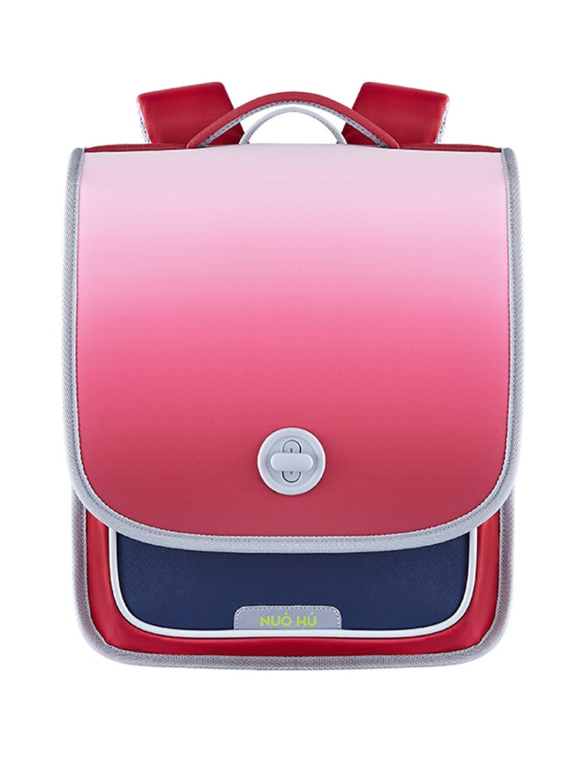 Nohoo حقيبة مدرسية لحماية العمود الفقري بتصميم مريح لطلاب المرحلة الابتدائية من 0-5 سنوات - أحمر للأطفال - Image 1