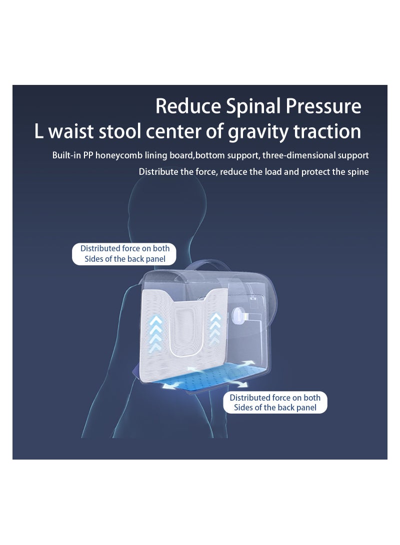 Nohoo حقيبة مدرسية لحماية العمود الفقري بتصميم مريح لطلاب المرحلة الابتدائية من 0-5 سنوات - أحمر للأطفال - Image 4