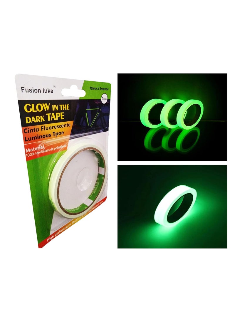 ART RANGER Art Ranger Glow in The Dark Tape Night Glow Radium Sticker 10 mm x 3 Meters Pack Of 1 Transparent  - Image 2