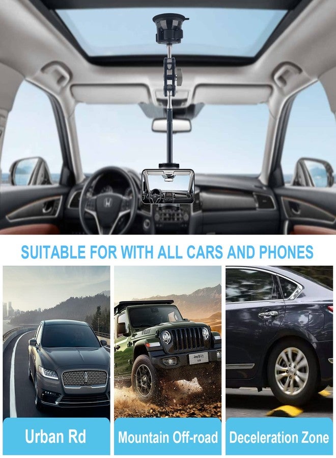 leepiya Universal Ball Head Arm for Phone 360 Adjustable Car Suction Phone Holder with Remote Control Shooting Windshield Phone Mount for Car Cell Phone Holder Stand for Video Recording - Image 4