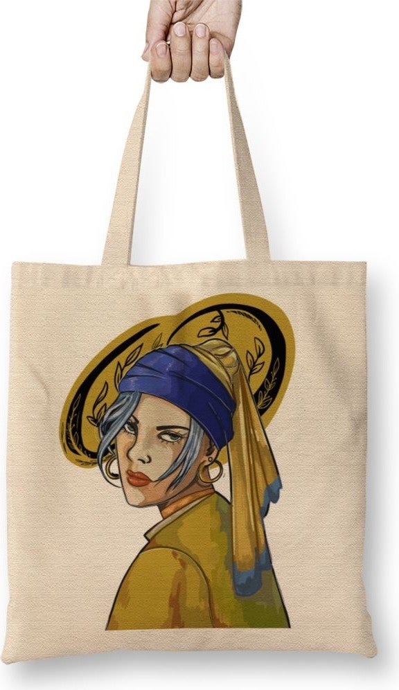 Baskı Dükkanı Print Shop Billie Eilish 05 Tote Bag Long Handle