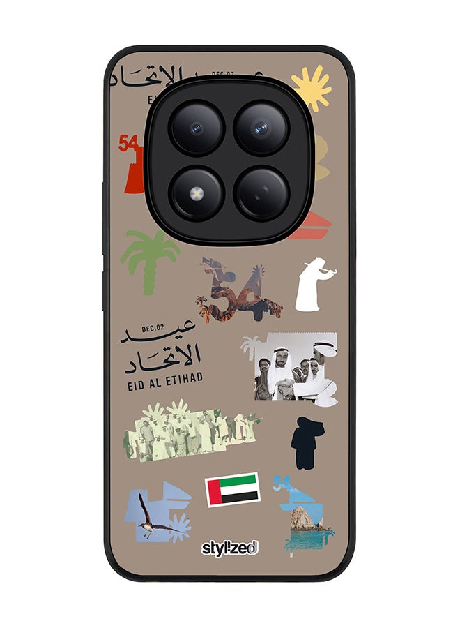 For Xiaomi Redmi Note 15 Pro 4G Case,Slim fit Camera Protection, Shockproof Thin Phone cover  - Eid Al Etihad 54 National Day Warm Grey