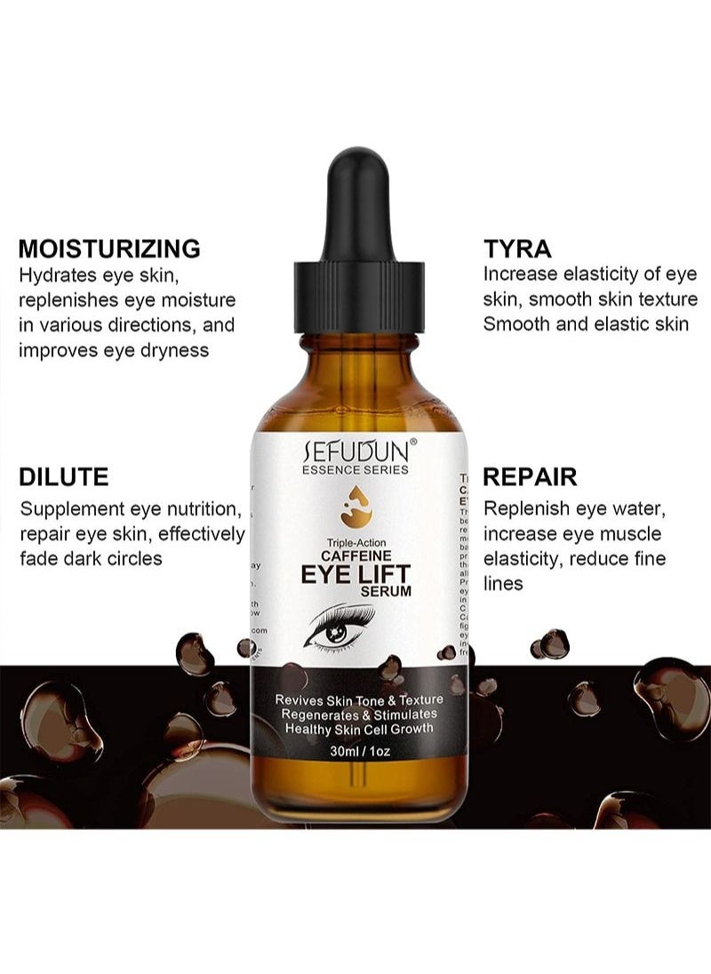 Sefudun - Caffeine Eye Serum, Vitamin C, Hyaluronic Acid, Collagen, and Caffeine to Firm and Reduce Puffiness, Dark Circles, Wrinkles, and Fine Lines Around the Eyes, 30 ML/1 Fl. oz. - Image 1
