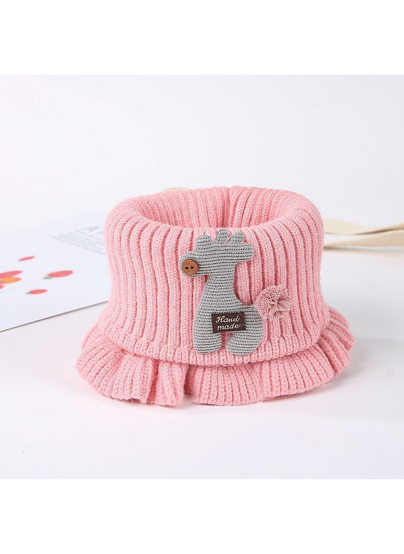 Generic Winter Kids Warm Thick Knit Neck Gaiter Red  - Image 5
