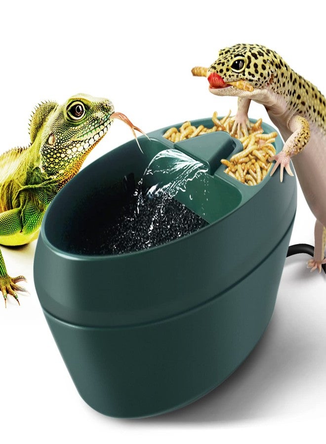 MYGIIKAKA Reptile Drinking Water Fountain Chameleon Accessories Automatic Circulation System with Trough, Bearded Dragon Cage Accessories Reptiles Habitat Waterfall for Snake/Lizard/Chameleon/Turtle - Image 1