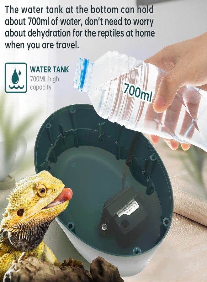 MYGIIKAKA Reptile Drinking Water Fountain Chameleon Accessories Automatic Circulation System with Trough, Bearded Dragon Cage Accessories Reptiles Habitat Waterfall for Snake/Lizard/Chameleon/Turtle - Image 4