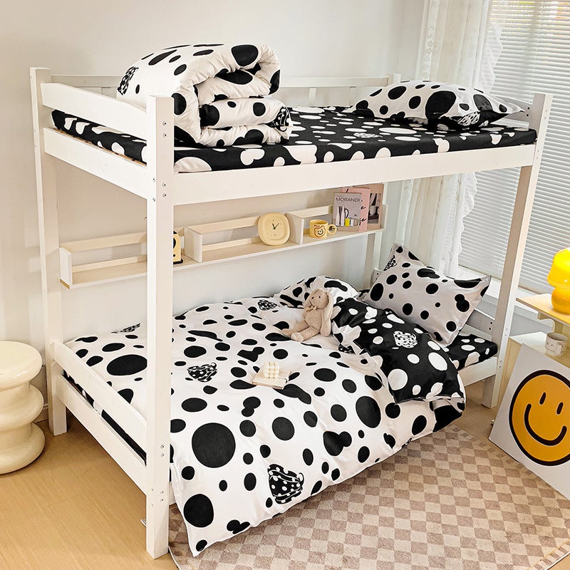 Modern Simple Ins Style Four-Piece Set Washable Non-Pilling Unit Student Dormitory Three-Piece Set One-Piece Delivery - Image 3