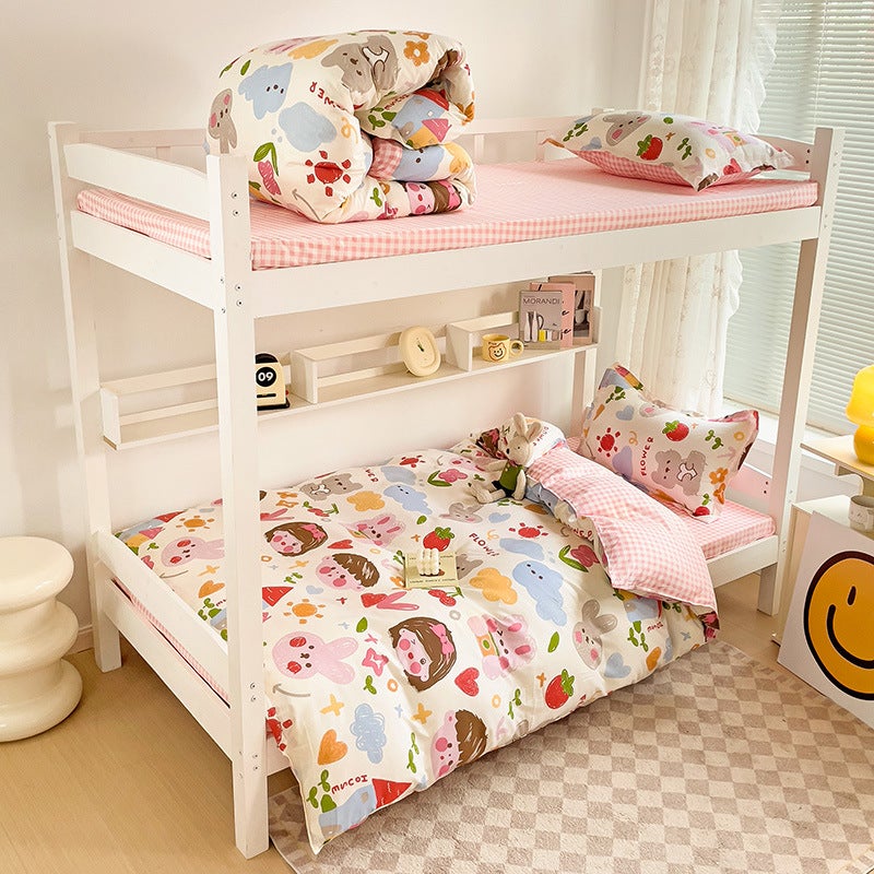 Modern Simple Ins Style Four-Piece Set Washable Non-Pilling Unit Student Dormitory Three-Piece Set One-Piece Delivery - Image 4