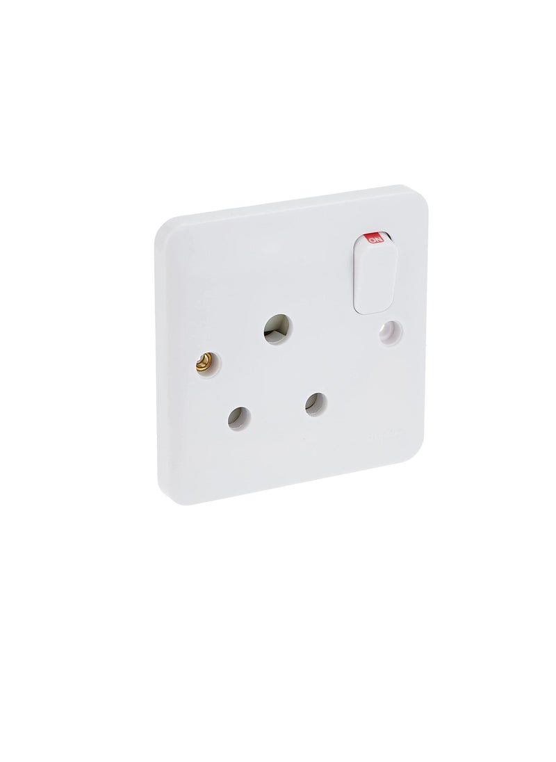Schneider Electric Schneider Electric GGBL3090 Lisse Moulded Socketoutlet, 15A, 1 Gang, Matt White  - Image 1