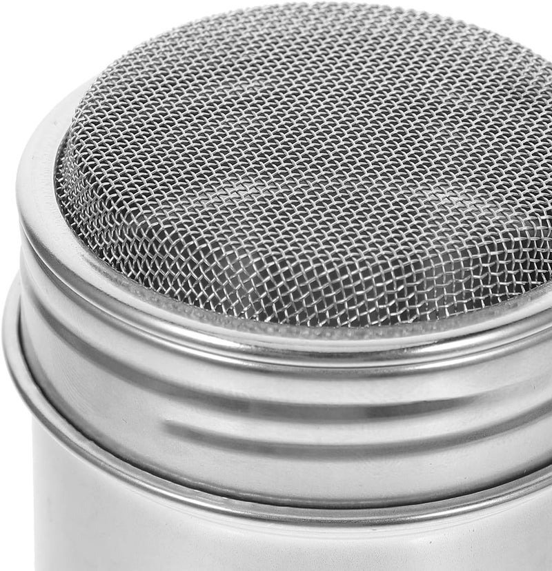 3pcs Stainless Steel Sugar Shaker Set with Lid, Cinnamon Powder Dispenser and Flour Duster for Baking, Coffee, and Cooking, Fine Mesh Powdered Sugar Container for Kitchen Use - Image 3