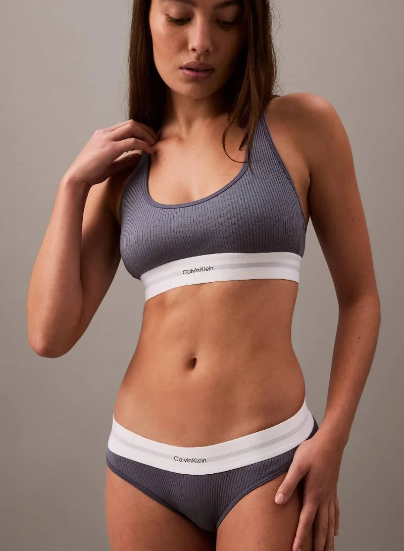 Calvin Klein Grisaille Bralette - Cotton Modal Rib for Women | Best Price UAE