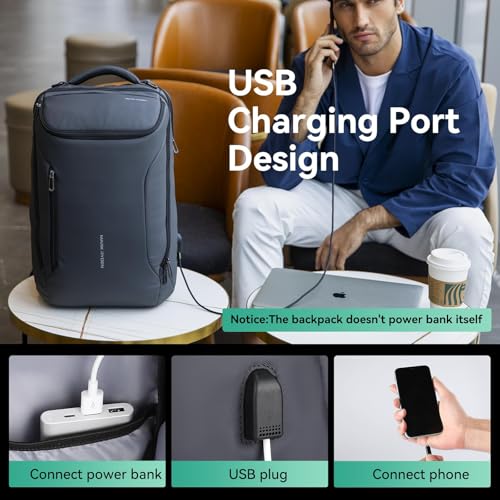 MARK RYDEN Business Backpack for Men, Waterproof High Tech Backpack with Sport Car Shape Design and USB Charging Port, Travel Laptop Backpack Fits 17.3 Inch Notebook - Image 3