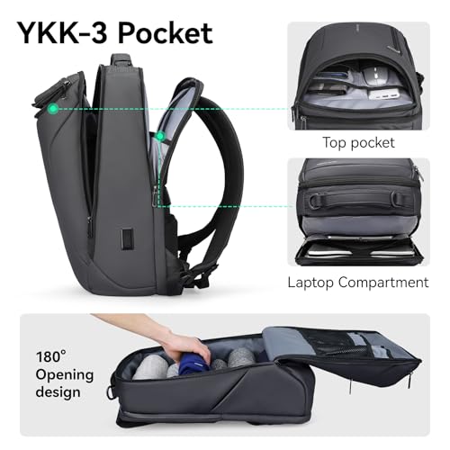MARK RYDEN Business Backpack for Men, Waterproof High Tech Backpack with Sport Car Shape Design and USB Charging Port, Travel Laptop Backpack Fits 17.3 Inch Notebook - Image 2