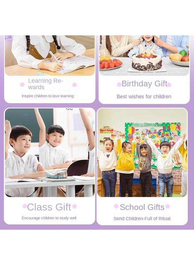 Bluejw Hand Account Suit Gift Box Hand Account Book Girls Primary School Children Girls Stationery Cream Goo Card Sticker Deluxe Edition Hand - Image 3