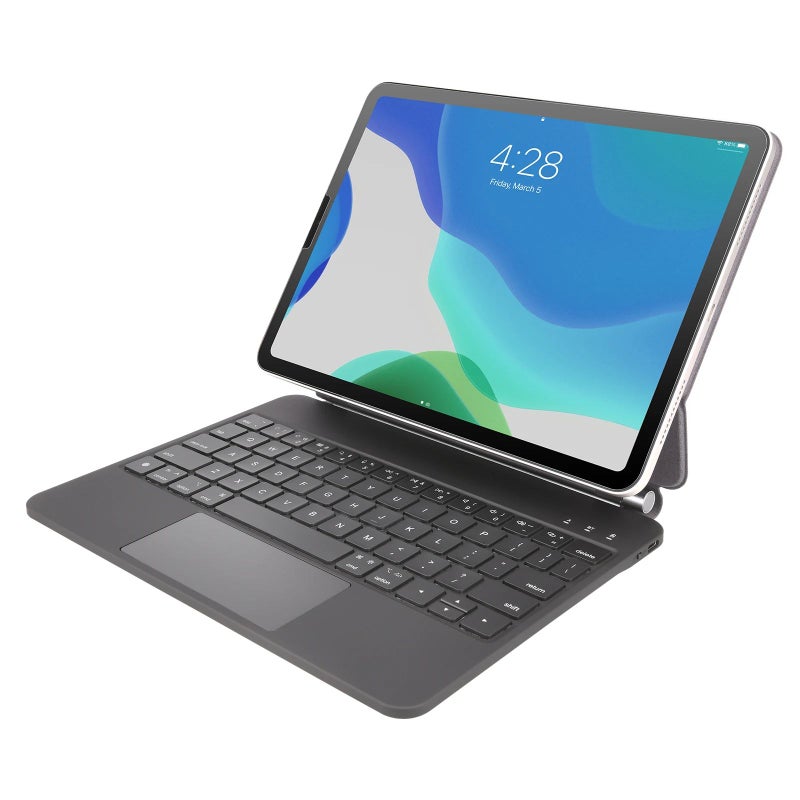 Rii Hl128 Magic Backlit Keyboard Case Smart Cover, Black - Image 1