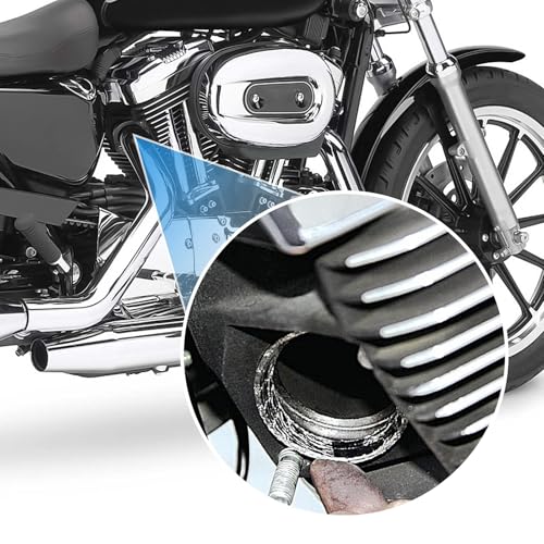 Dasen Exhaust Gasket Steel Mesh Style Crush Seal Exhaust Port Gasket Kits Compatible with Harley Big Twin and Sportster XL 1984-2024 Replace for 17048-98 2PCS - Image 3