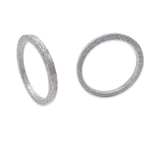 Dasen Exhaust Gasket Steel Mesh Style Crush Seal Exhaust Port Gasket Kits Compatible with Harley Big Twin and Sportster XL 1984-2024 Replace for 17048-98 2PCS - Image 4