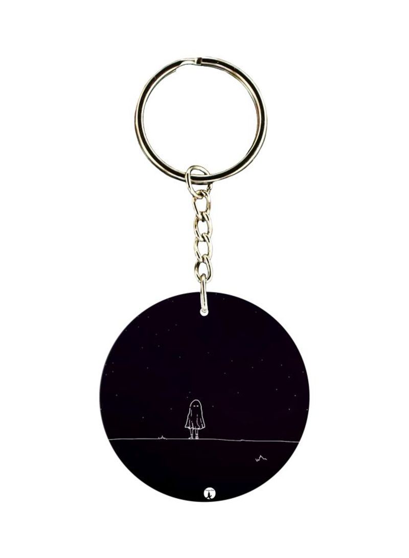 Cartoon Printed Double Sided Keychain