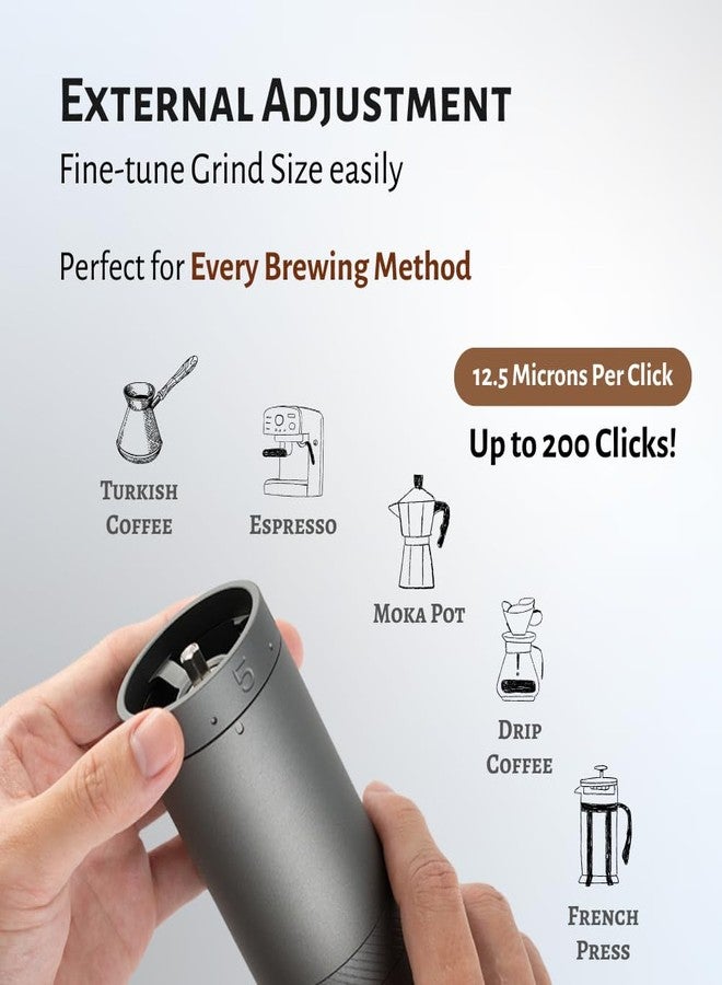 1Zpresso X-Ultra Manual Coffee Grinder-Midnight Black, Well-built Sturdy Metal Body, Assembly Stainless Steel Burr, Numerical External Setting, Magnet Catch Cup, Faster Grind Efficiency Portable Mil - Image 2