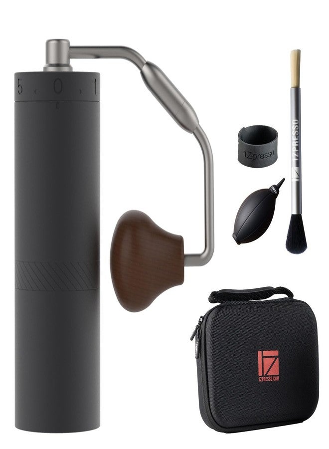 1Zpresso X-Ultra Manual Coffee Grinder-Midnight Black, Well-built Sturdy Metal Body, Assembly Stainless Steel Burr, Numerical External Setting, Magnet Catch Cup, Faster Grind Efficiency Portable Mil - Image 1