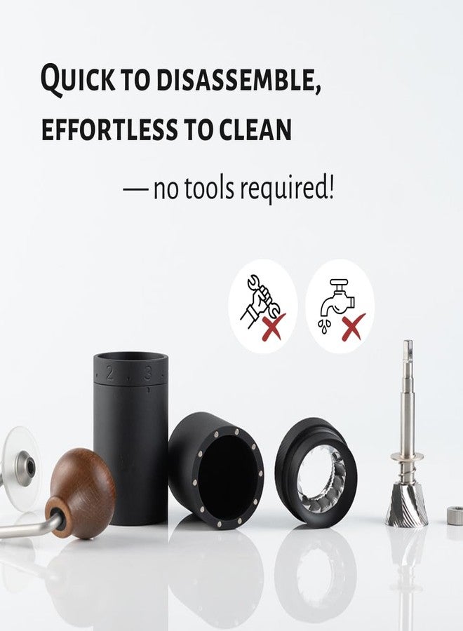 1Zpresso X-Ultra Manual Coffee Grinder-Midnight Black, Well-built Sturdy Metal Body, Assembly Stainless Steel Burr, Numerical External Setting, Magnet Catch Cup, Faster Grind Efficiency Portable Mil - Image 5