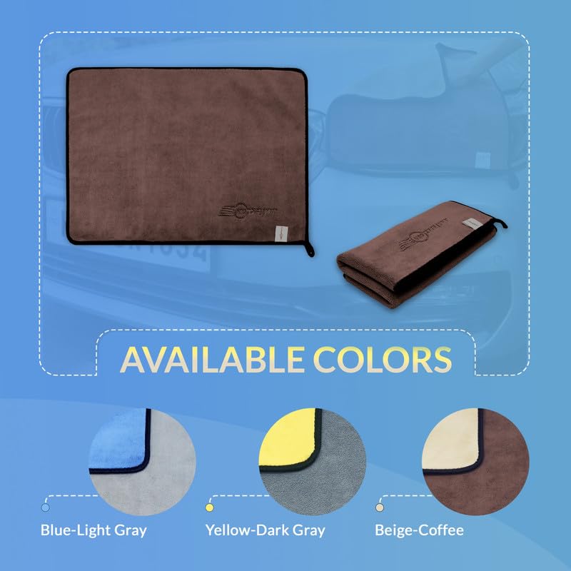Neodrift ‘800 GSM Microfiber Cloth' - Ultra Soft Cleaning Cloth for Car, Bike - Polishing, Detailing, Highly Absorbent (Size - 40X60 Cm) (Set of 2 Pc) (Colour - Beige + Coffee) - Image 4
