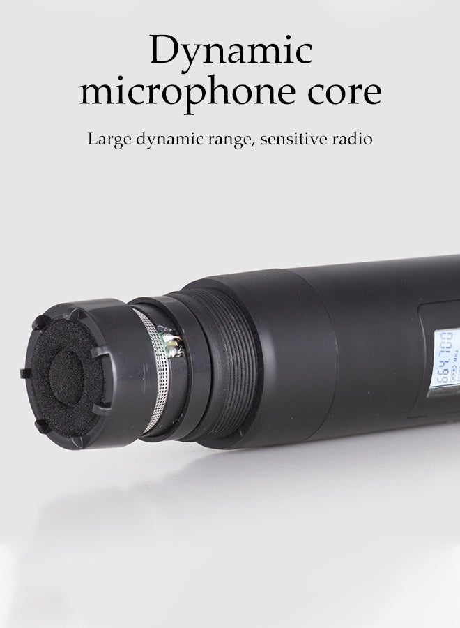 DUNISO Wireless Microphone,with 2 Handheld Mic,Professional 2-Channel Karaoke Handheld System,for Party, KTV, Meeting, Wedding ,Outdoor Events - Image 5