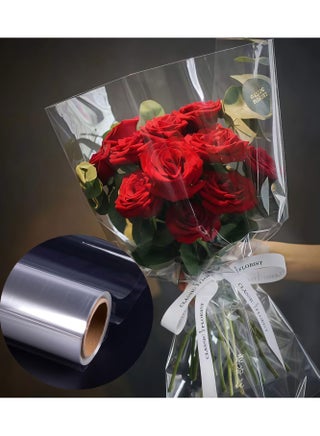 Clear Cellophane Wrap Rolls,40cm X 30m Florist Cellophane Wrap Roll,2.5 Thick Crystal Clear Cellophane Wrapping Paper,Food Grade Specifications,for Gift Baskets,Crafts,Florist Flowers,Treats Wrapping - view 5