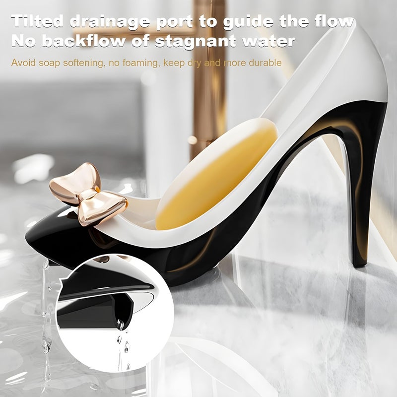 Jinila Creative High Heels Soap Dish Self Draining Soap Box for Sink and Wash Basin Universal Kitchen & Bathroom Shower Accessories (Pack of 2,Multicolor) - Image 4