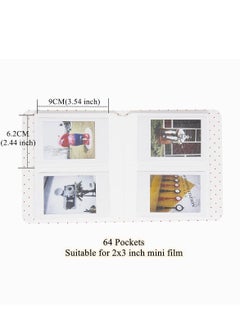 SYOSI 64 Pcs Pocket Mini Album for Fujifilm Instax Mini 7s 8 8+ 9 25 26 50s 70 90 Instant Camera Mini Pocket Album 3 Inch Photo Album and Business Card (Ice Blue)  - Image 3
