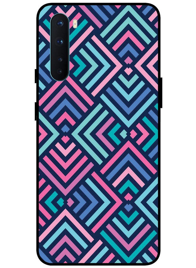 EYE CATCH - Protective Case Cover For OnePlus Nord Smart Series Printed Protective Case Cover for OnePlus Nord Geometric Pattern - Image 1