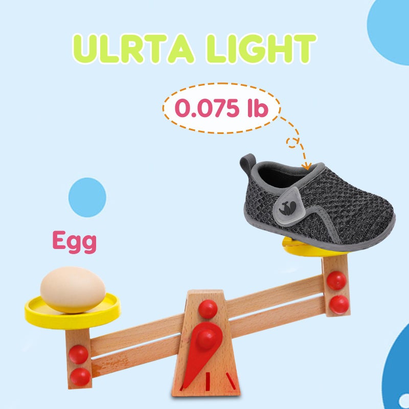FEETCITY Baby First Walking Shoes Boys Girls Toddler Sneakers Anti-Slip Newborn Crib Shoes Dark Grey - Image 5