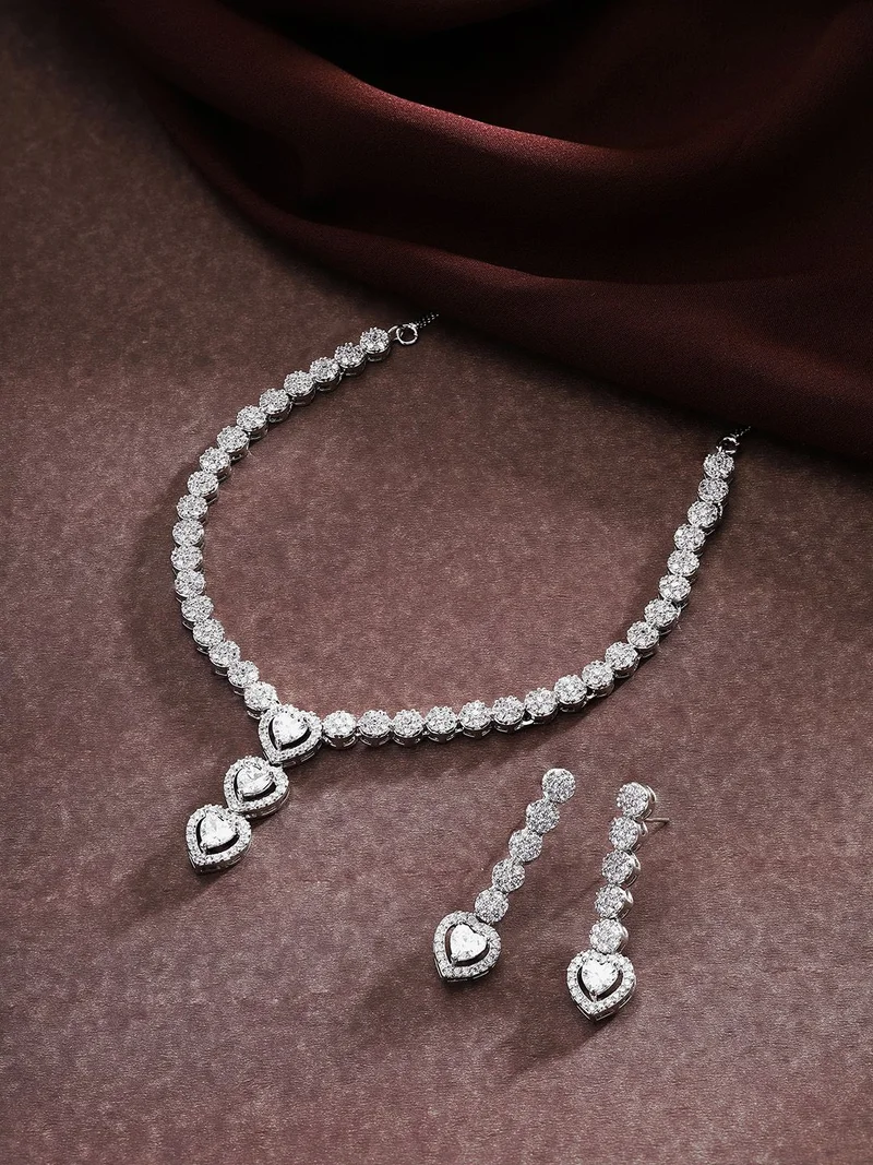 Priyaasi Sterling AD-Studded Jewellery Set