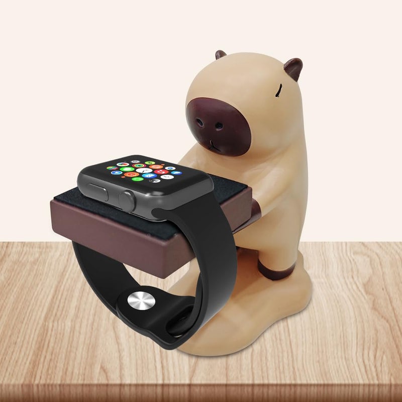 Love Mei For Apple Watch Charger Stand,Charger Stand Compatible with Apple Watch Series Ultra2/Ultra/10/9/8/SE2/7/6/SE/5/4/3/2/1(49/46/45/44/42/41/40/38mm)Cute Capybara iWatch Charging Dock,Supports Nightstand - Image 5