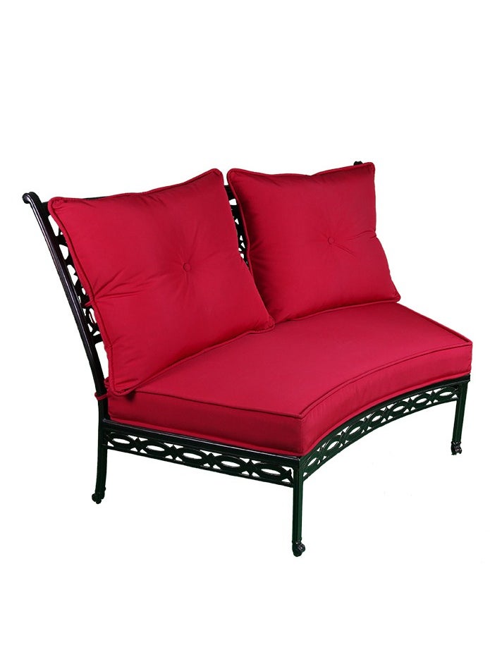 Schondor Furniture - Puff | Semi Round Double | Outdoor Furniture | Made in Aluminum Cast | Patio | Garden | Backyard - Image 1