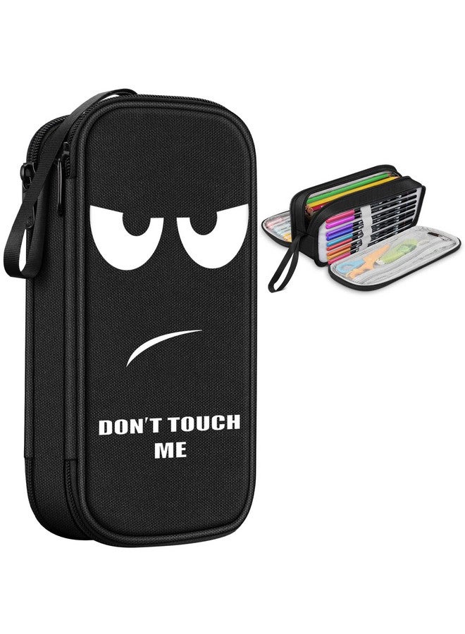 FINPAC Pencil Case, Large Capacity Pencil Box, Pen Pouch Stationery Storage Organizer For Women Men Senior, Pen Bag Office Supply, Don'T Touch - Image 1