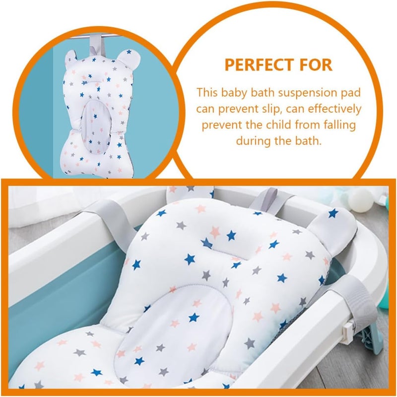 Bath Cushion and Bathtub Mat for Floating Bath Support Star Pattern Soft Mesh Sling for Sink and Tub Use - Image 5