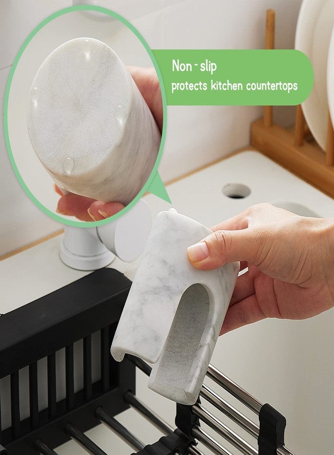 EVERBBKING Marble Sponge Holder Sink Sponge Caddy for kichen counter Drying Rack for Sink Organizer Modern Stone Kitchen Sink Caddy - Image 5