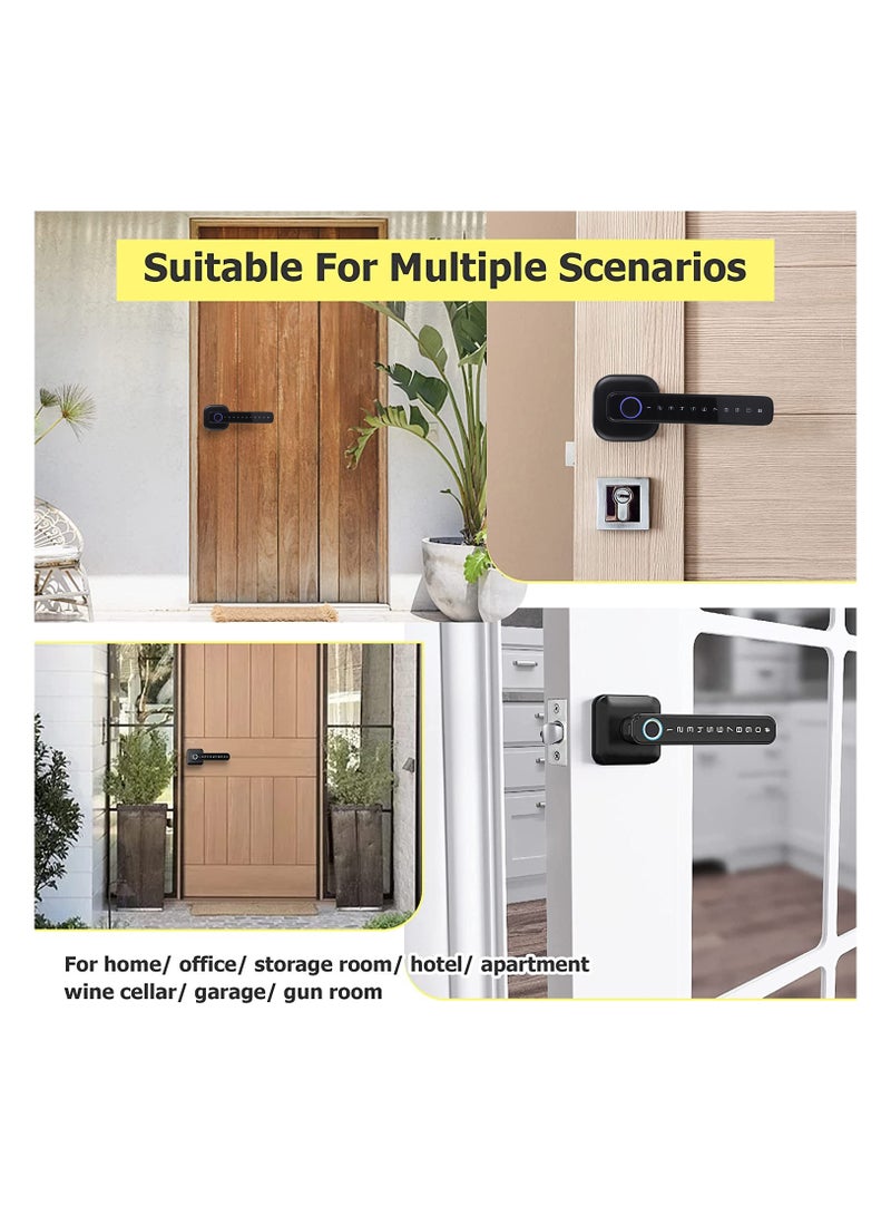 YASUCISS Smart Door Lock,Fingerprint Door knob, Full Function 5in1 Smart Door Knob for Bedroom, Office, Hotel, Closet, Pantry, Biometric Door Knob, Thumbprint Door Knob - Image 5