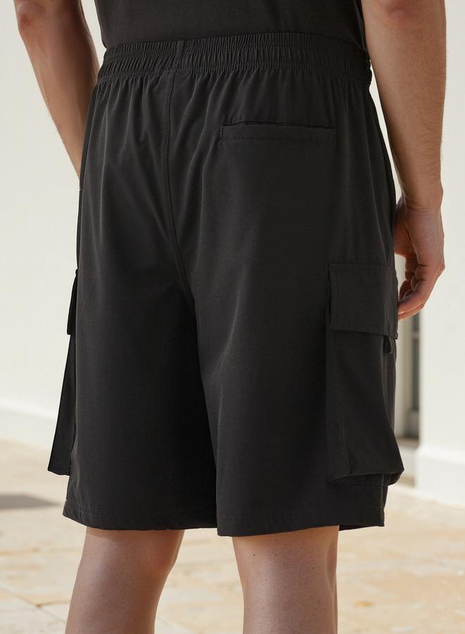 كابا شورت كارجو بطبعة شعار كابا مع خصر مطاطي - Image 3