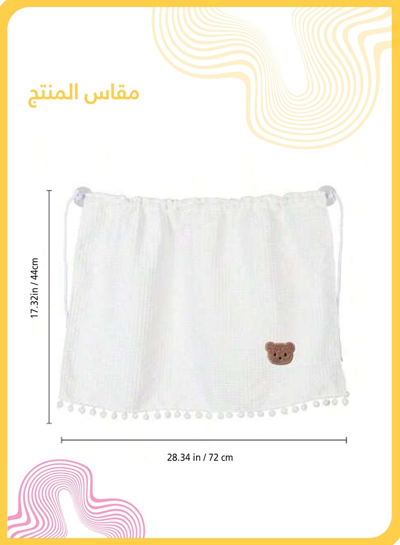 شي آند ليتل ستائر شمسية لسيارة للنوافذ الجانبية، ستائر نوافذ السيارة للأطفال والرضع، ستائر شمسية جانبية للسيارة، ستائر السيارة المثالية للنوافذ الأمامية (دب) - Image 5