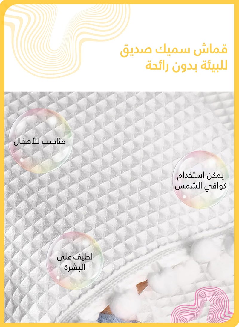 شي آند ليتل ستائر شمسية لسيارة للنوافذ الجانبية، ستائر نوافذ السيارة للأطفال والرضع، ستائر شمسية جانبية للسيارة، ستائر السيارة المثالية للنوافذ الأمامية (دب) - Image 2