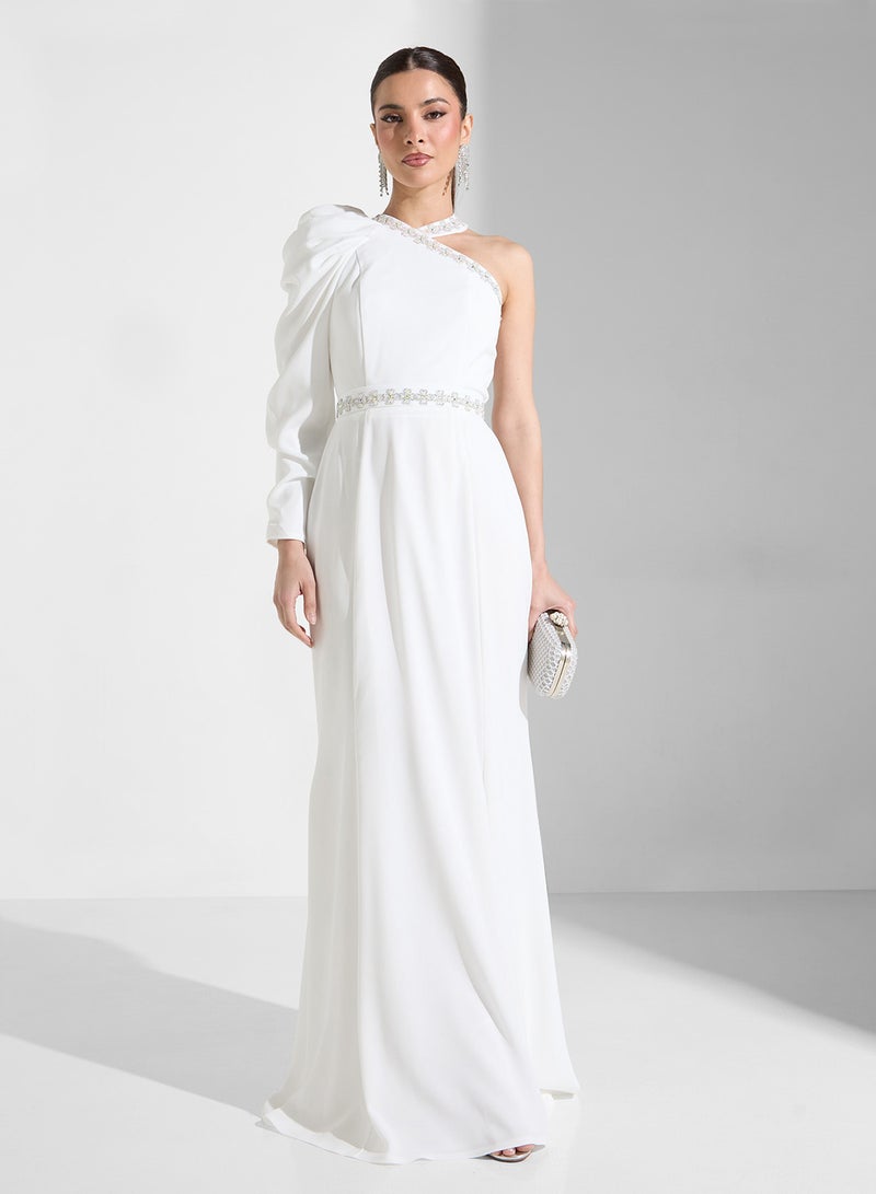 ايرا فستان سهرة بكتف واحد - Image 4