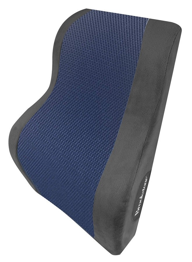 Brookstone BK1172 - Luxurious Back Support Pillow for Office Chairs and Cars, Lumbar Cushion with Premium Grade Memory Foam with Cooling Gel, Soft Plush Cover - Image 4