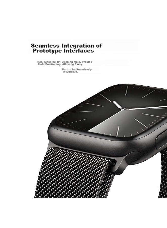 ستيجر Staek German Quality | متوافق مع ساعة آبل، ساعة آبل iwatch Milanese S10/9/8/7/se/ultra2، سوار مغناطيسي، 44/45/46/49mm - Image 3