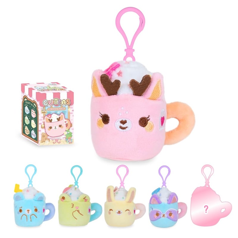 Cuddle Barn PlushGoals Cuteas Blind Box Series 1 Single Box Cute Kawaii Stuffed Animal Cafe Collectible Plush Keychain Clip On Bag Charm 3 inches - Image 2