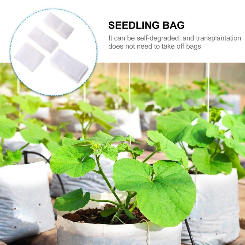 Biodegradable Fabric Plant Growing Bags 400 Pcs 4 Sizes Thickened Non Woven Pots For Garden Seedling - Image 4