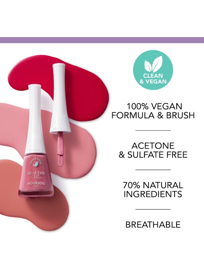 BOURJOIS PARIS Healthy Mix Vegan Nail Polish – 125 –  Very Generose, 9ml - Image 4