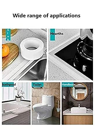 H&HGOLDI 2 Pcs Waterproof Tape for Kitchen Sink Oil Proof Caulk Kitchen Sink Tape Waterproof for Corner Caulk Self Adhesive Sealing Tape Gap Sealer for Platform Bathroom(Multi Print) - Image 4