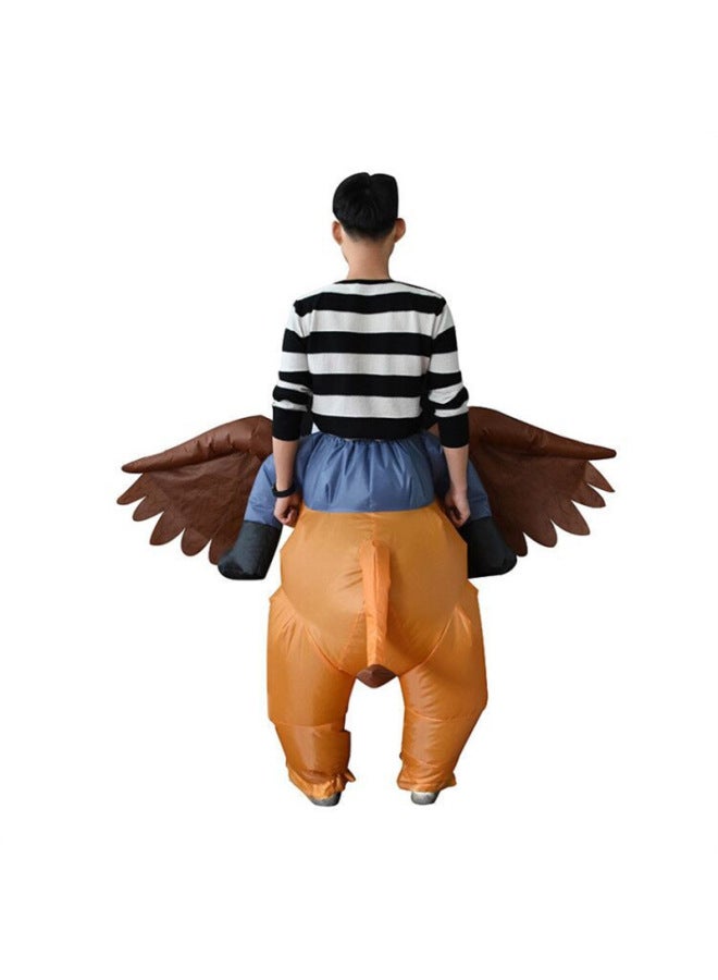 Loquat Annual Meeting Animal Doll Costume Party Atmosphere Performance Costume Funny Props Cos Eagle Inflatable Suit-Color:Eagle 150-190cm Can Be Worn_one Size Fits All - Image 3